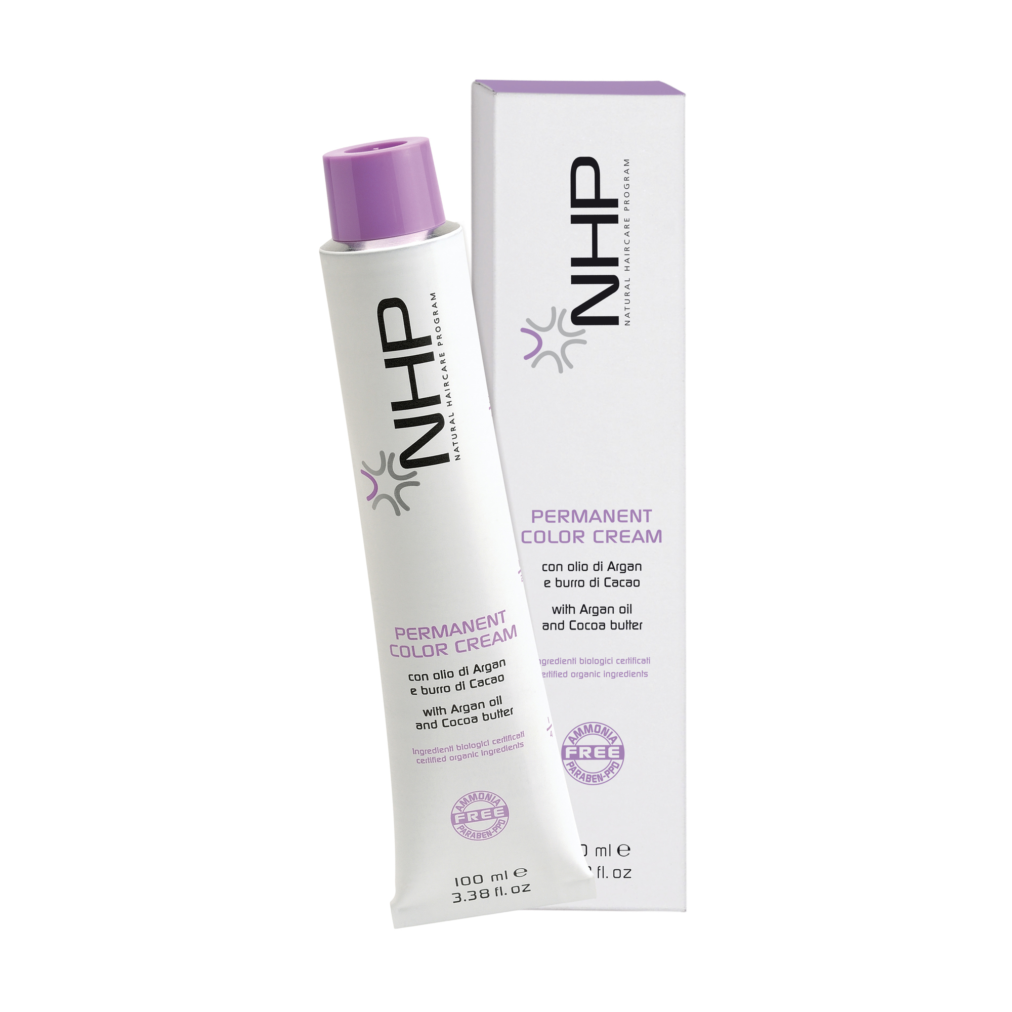 Безаміачна крем-фарба для волосся NHP Permanent Color Cream, 9.21 Ірис дуже світлий блонд, 100 мл